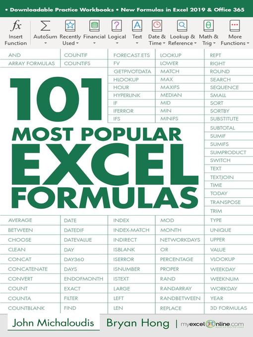 Title details for 101 Most Popular Excel Formulas by John Michaloudis - Available